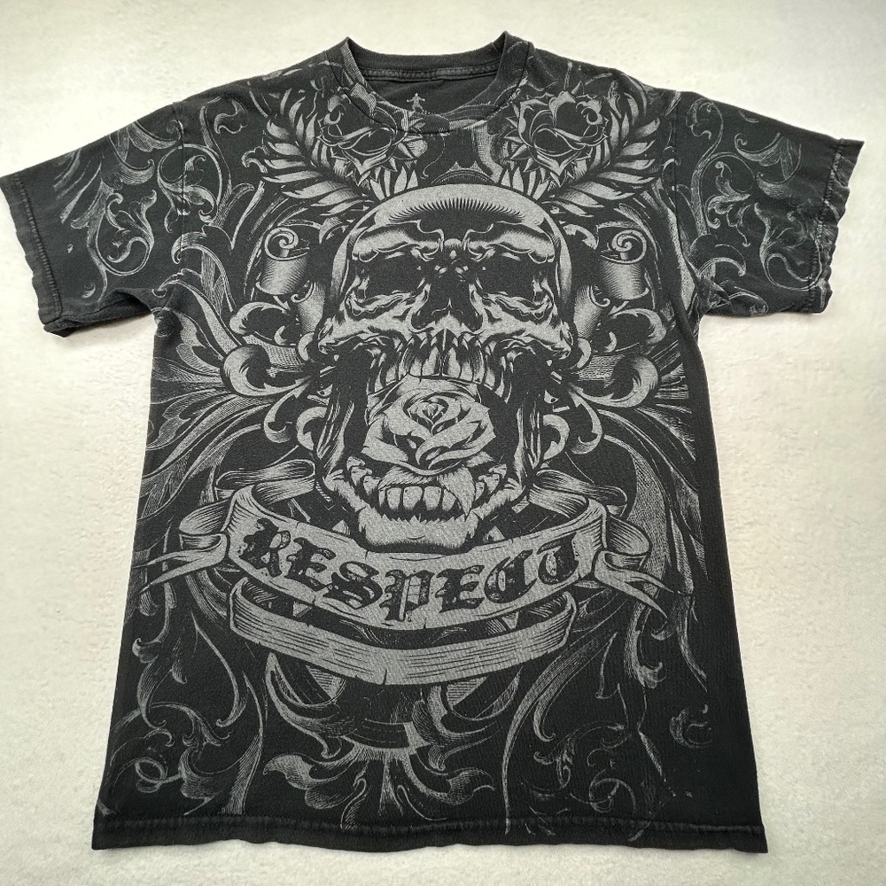 MMA Elite VINTAGE Y2K Medium Skull Graphic UFC Fightwear Tattoo T-shirt